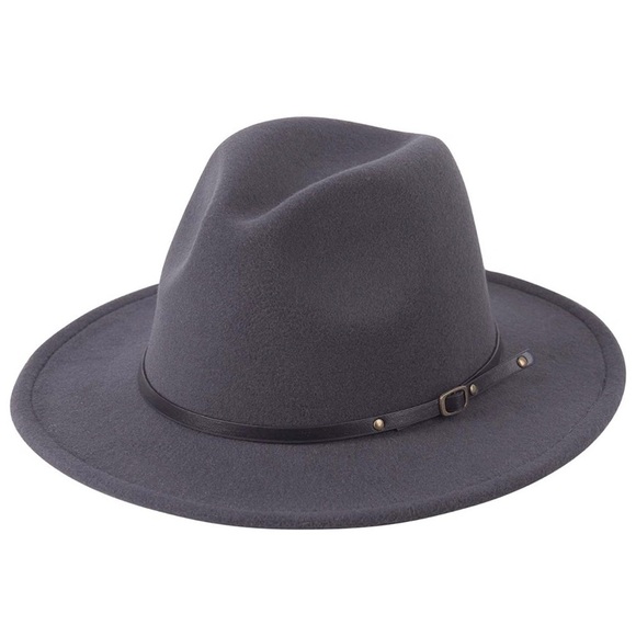 NEW Boho buckle hat brown wool fall womens floppy main image 4